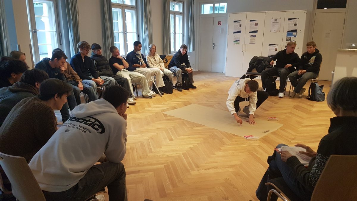 Gruppenarbeit einer Schülergruppe