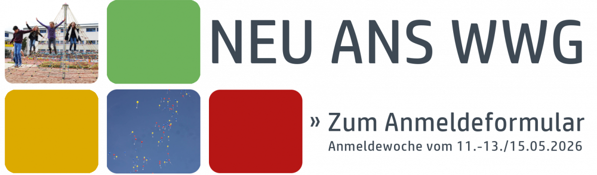 Header mit Link zu den Anmeldeinformationen